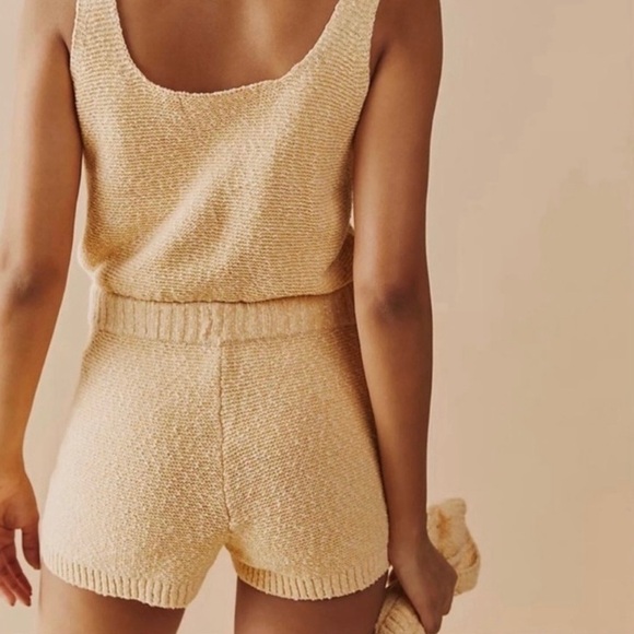 Free People FP Beach Declan sweater romper set in yellow - Picture 3 of 6